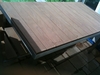 Gartentisch aus Edelstahl Holzplatte Cumaru 2,5 cm Preis auf Anfrage